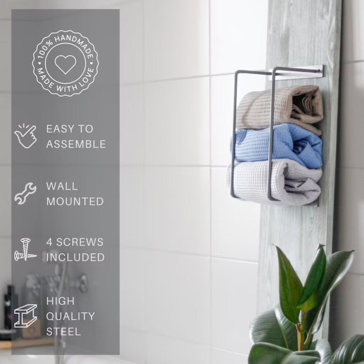 Bathroom Accessories Towel Rack Towel Holder Bathroom Storage - FREYO