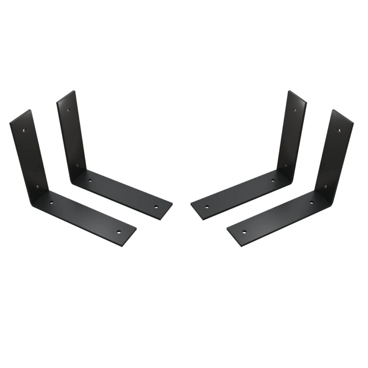 Shelf Brackets Metal Industrial Modern Floating Shelving Iron Brackets 4pcs - FREYO