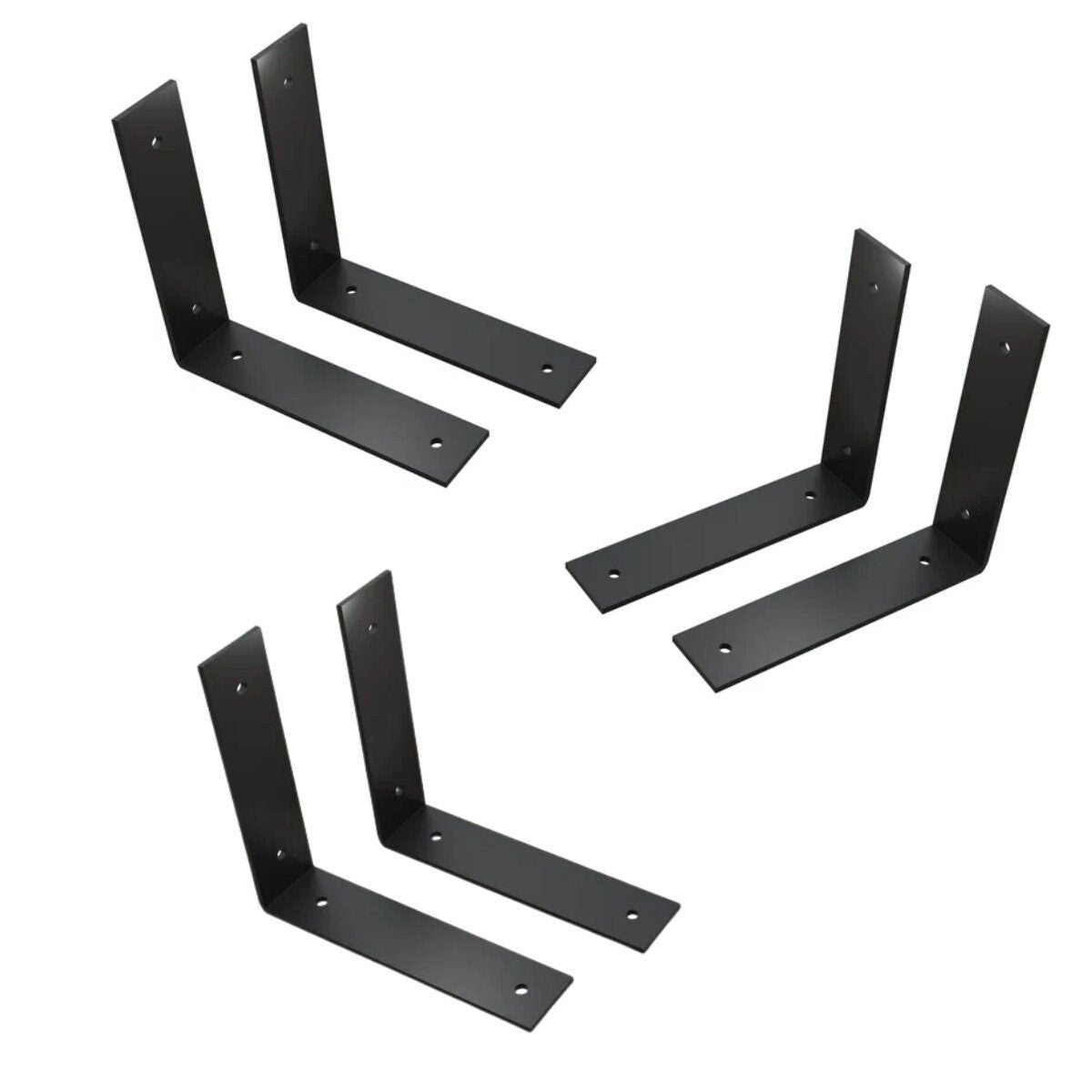 Shelf Brackets Metal Industrial Modern Floating Shelving Iron Brackets 6pcs - FREYO