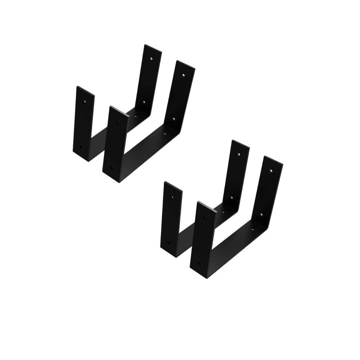 Double Shelf Brackets Wall Shelf Sturdy Floating Shelves Bracket Set of 4 - FREYO