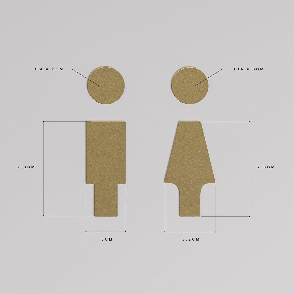 WC Toilet Sign WC Sign Bathroom Restroom Door Metal Sign - FREYO