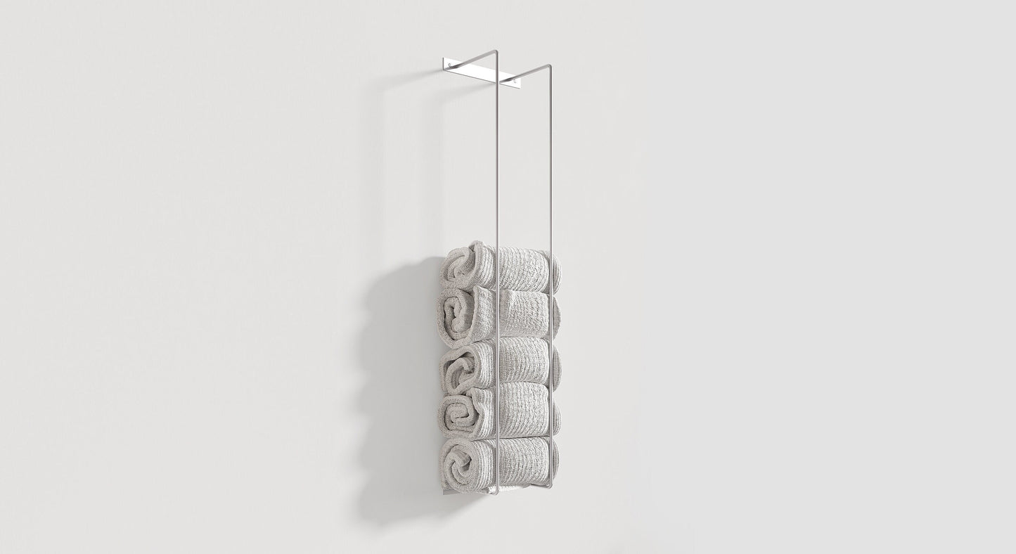 Metal Towel Holder Modern Bathroom Towel Storage Towel Rack Bathroom Accessories White - FREYO