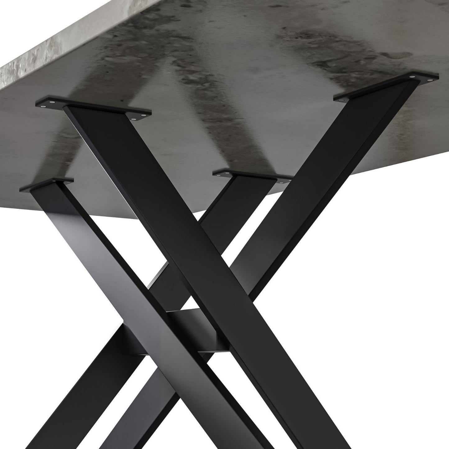 Table Legs Cross Frame Table Runners Steel "Crossed Steel Profiles" Dining Table Base For Your Unique Table Top Table Base - FREYO