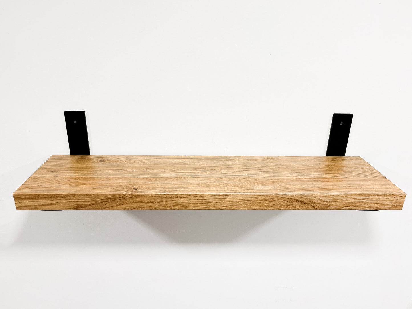 Solid Oak Wood Mounted Shelf With Brackets Shelf Floating Shelves Wall For Kitchen Bathroom Living Room - FREYO