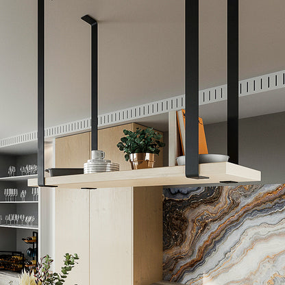 Metal Ceiling Mounted Hanging Shelf: Industrial Floating Shelf Rack, 9 Colors (SOLD INDIVIDUALLY)