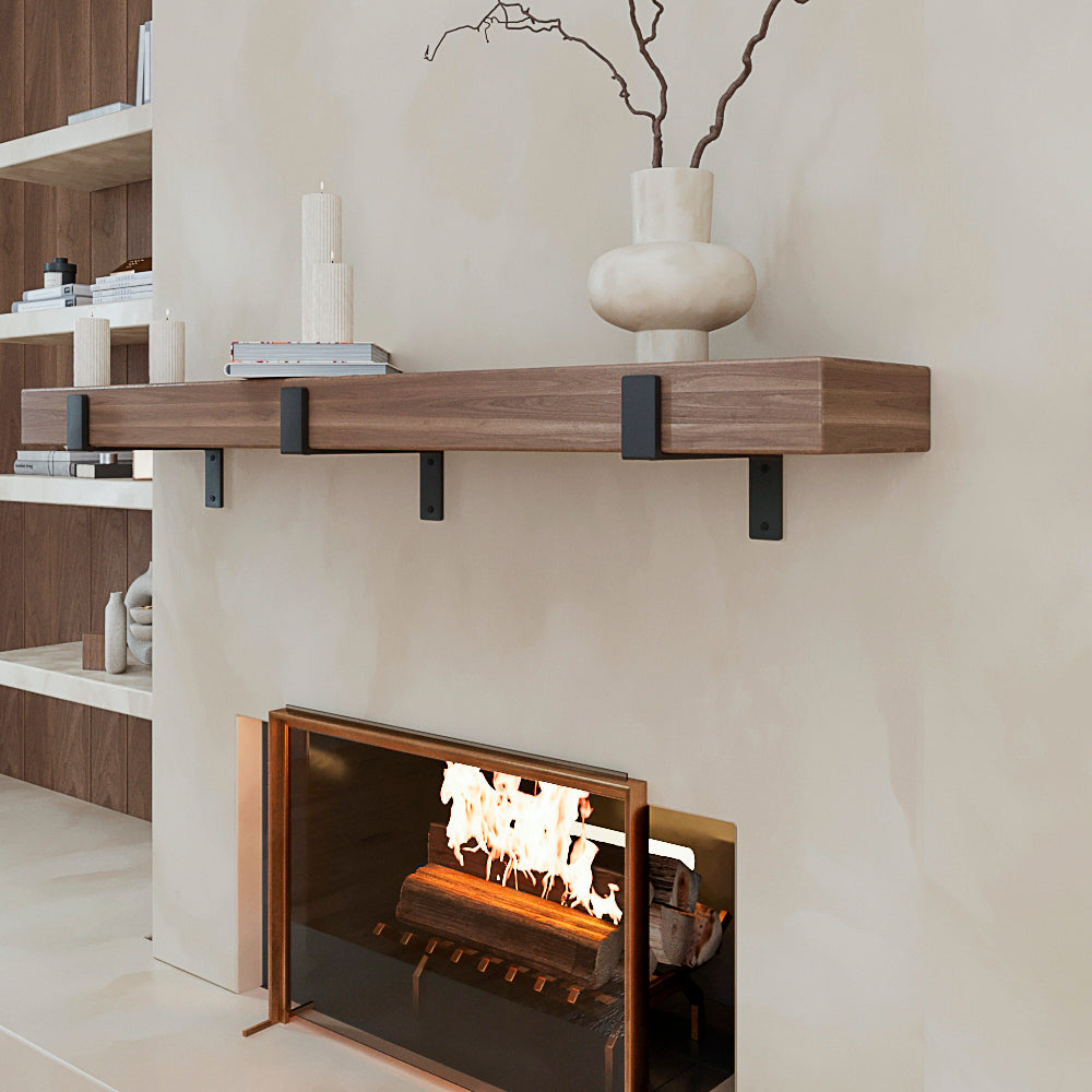 Industrial Fireplace Mantel Corbel – Heavy Duty Farmhouse Shelf Support