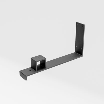 Shelf Bracket with Curtain Rod Holder: Steel Wall Support (Sold Individually)