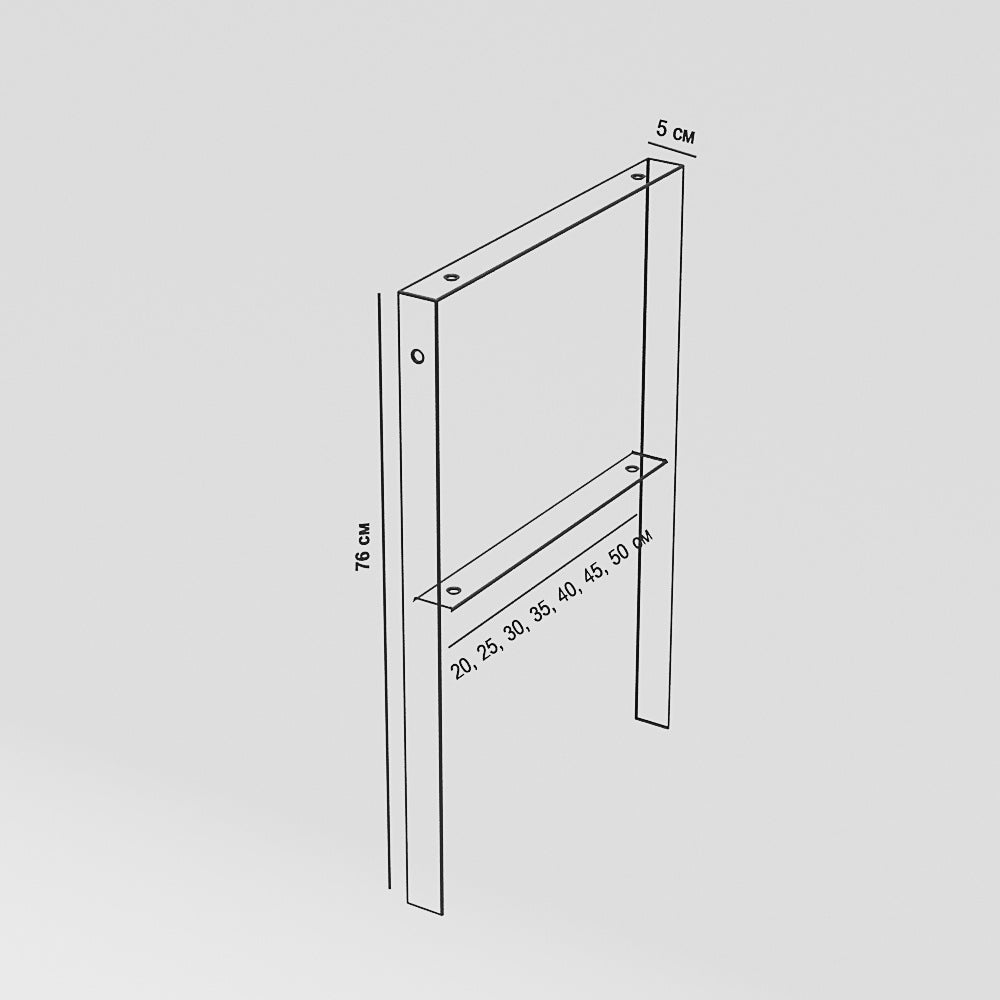Vanity Unit Legs | Vanity Bracket | Metal Vanity Feet | Shelf & Cabinet Legs | Bathroom Furniture Hardware | Height 76cm/30''