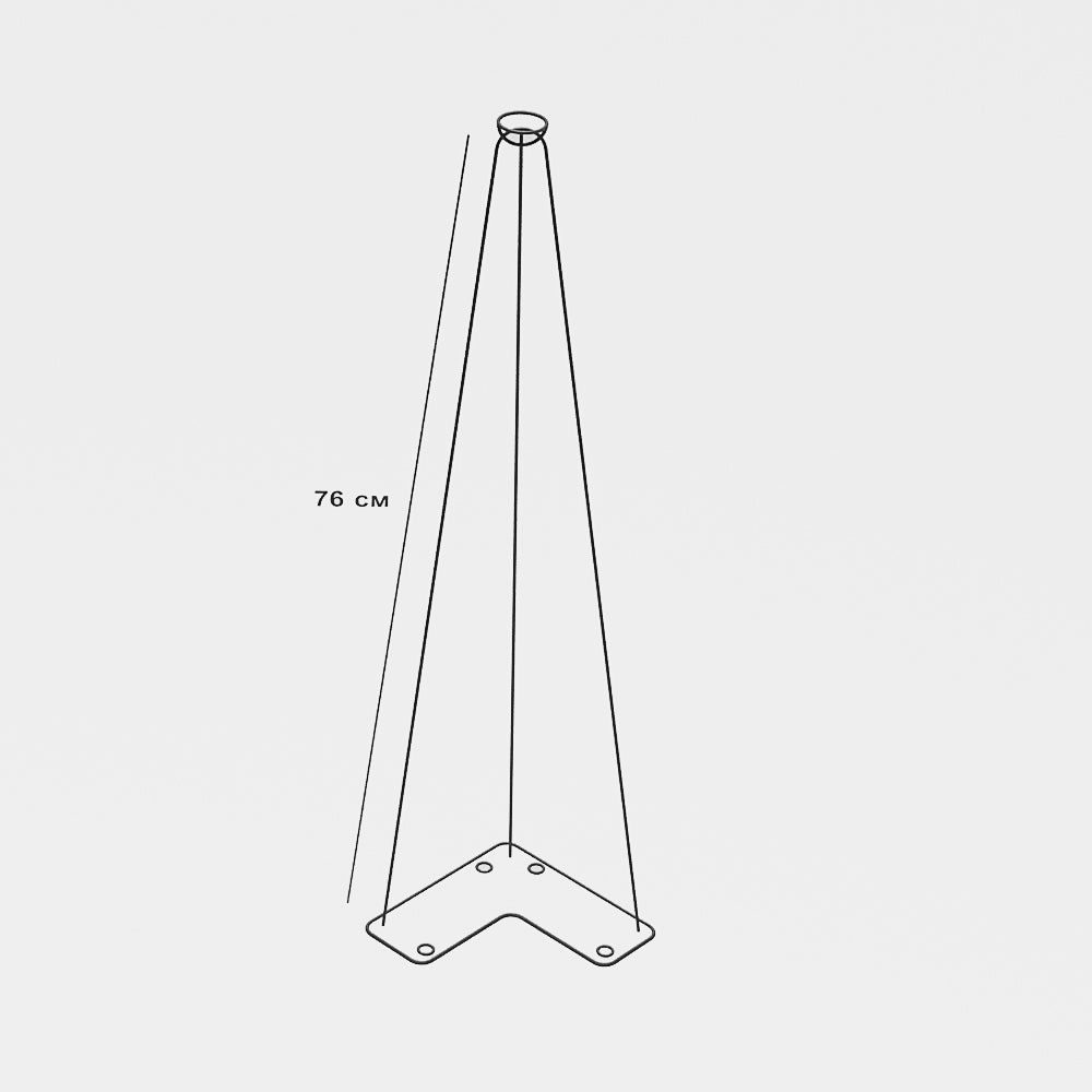 Steel Hairpin Legs 76cm (30”) – Bathroom Vanity & Sink Countertop, Heavy Duty Metal Table Legs