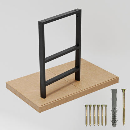 Metal Vanity Legs with Double Shelves | 76cm Bathroom Cabinet Legs | Double Shelf Feet | Furniture Brackets | 30"