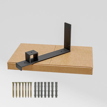 Shelf Bracket with Curtain Rod Holder: Steel Wall Support (Sold Individually)