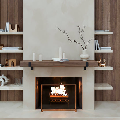 Industrial Fireplace Mantel Corbel – Heavy Duty Farmhouse Shelf Support