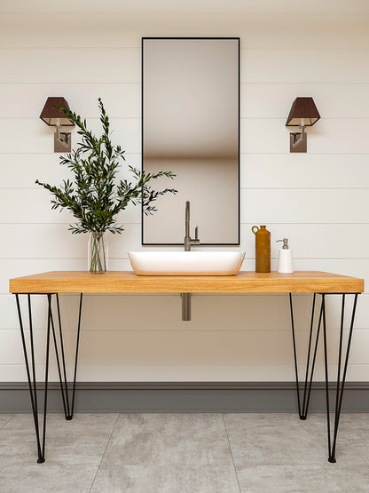 Steel Hairpin Legs 76cm (30”) – Bathroom Vanity & Sink Countertop, Heavy Duty Metal Table Legs