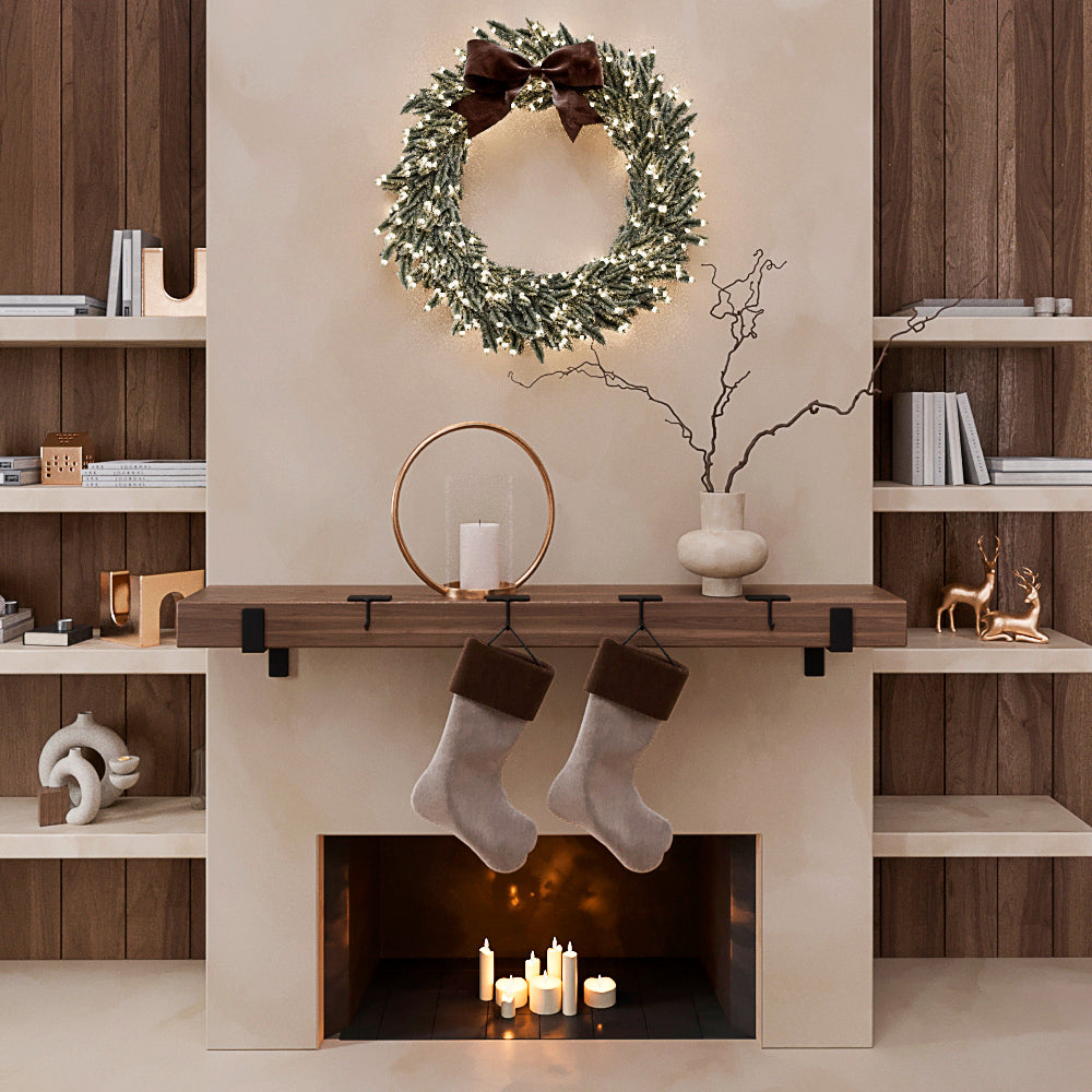 Mantel Hanger Set for Holiday Displays, Stockings Holder