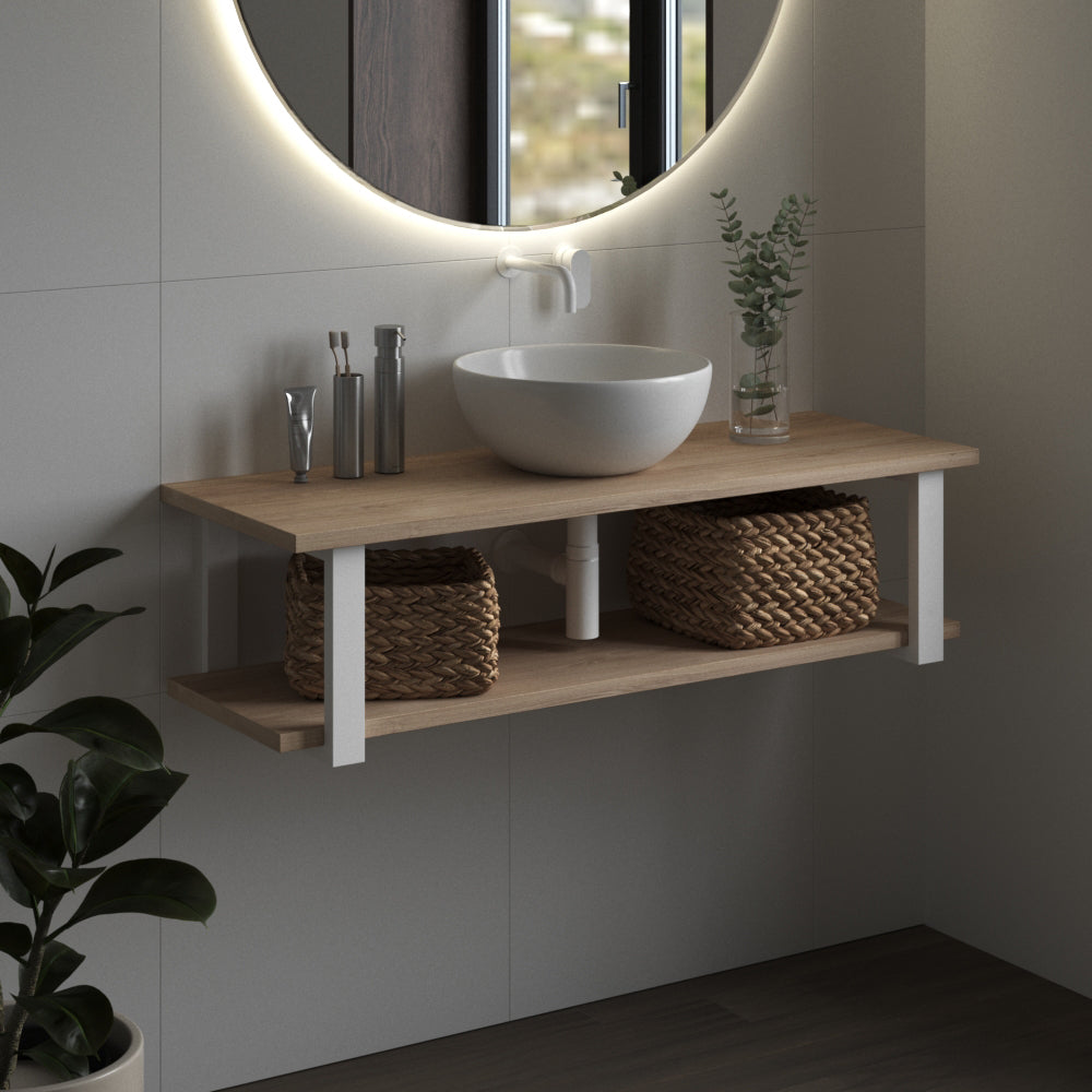 Handmade Double Washbasin Bracket: Industrial Metal Sink Support