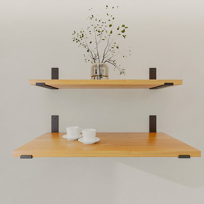 Metal Wall Shelf Bracket L-Shaped Heavy-Duty  Shelf Support Black Matte Japandi  Style DIY