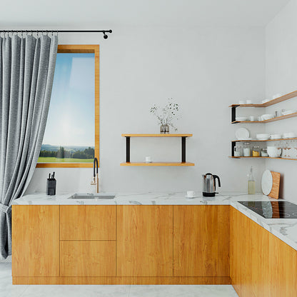 Double Shelf Brackets: Wall Mounted Steel | 25cm/10'' Middle