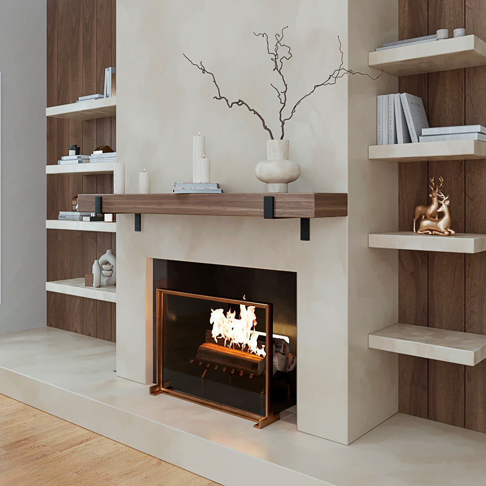 Industrial Fireplace Mantel Corbel – Heavy Duty Farmhouse Shelf Support