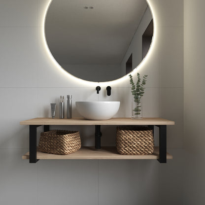 Handmade Double Washbasin Bracket: Industrial Metal Sink Support
