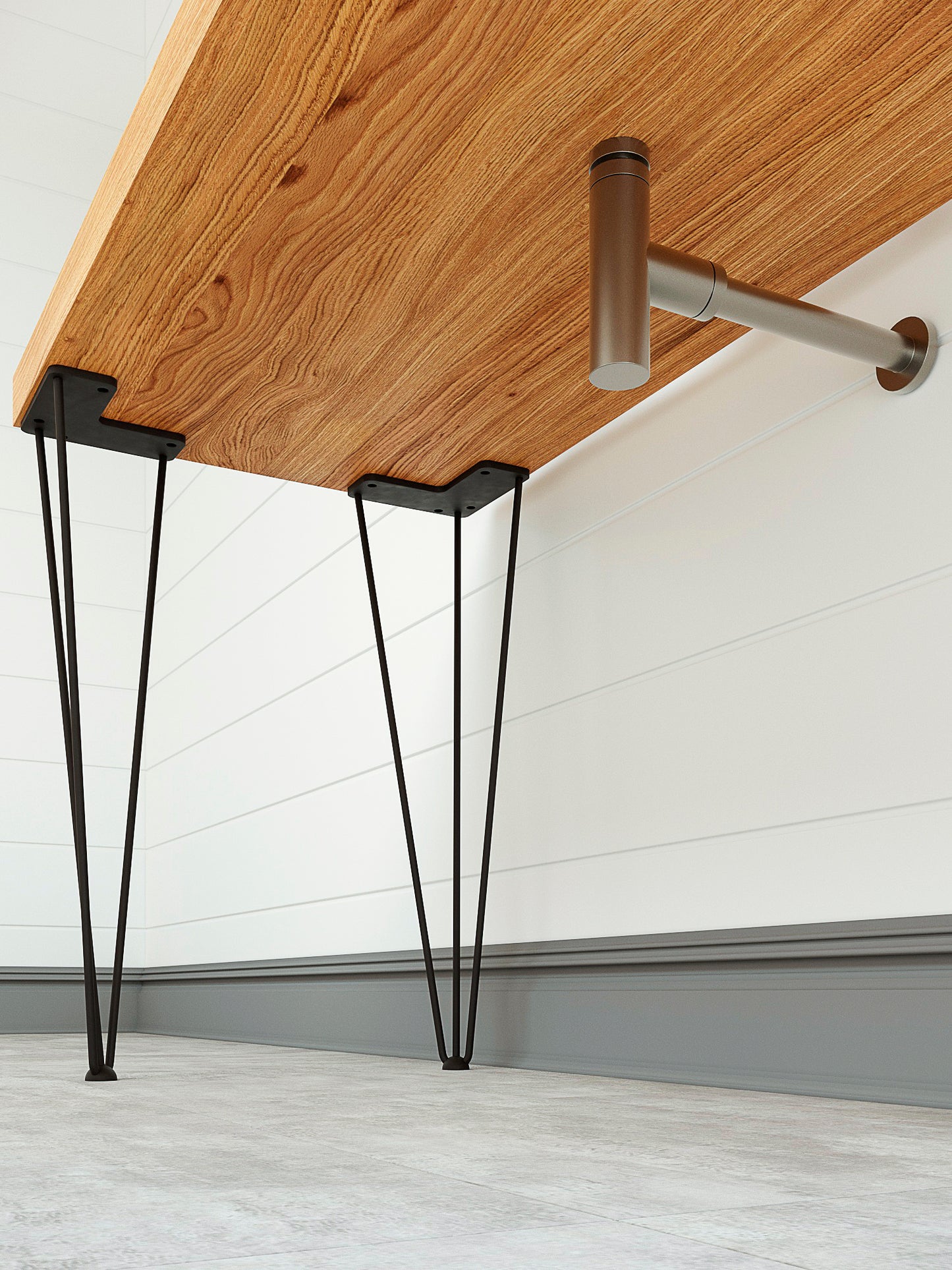 Steel Hairpin Legs 76cm (30”) – Bathroom Vanity & Sink Countertop, Heavy Duty Metal Table Legs