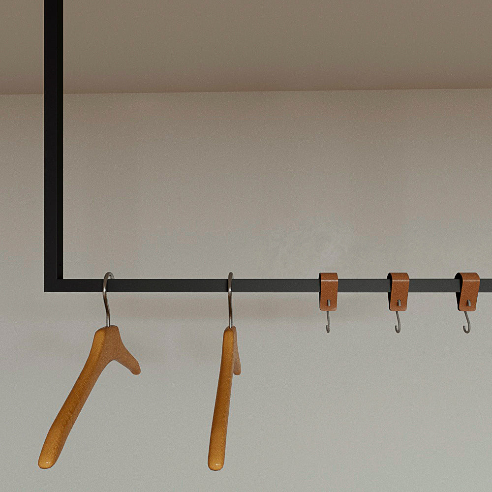 Ceiling Metal Clothes Rail – Minimalist Steel Hanging Wardrobe Rack