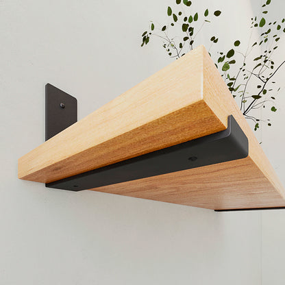 Metal Wall Shelf Bracket L-Shaped Heavy-Duty  Shelf Support Black Matte Japandi  Style DIY