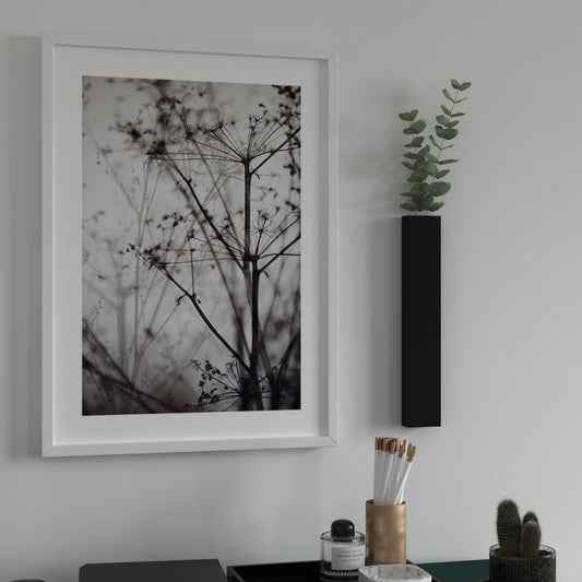 Slim Metal Wall Pocket Vase: Farmhouse Cottagecore Decor