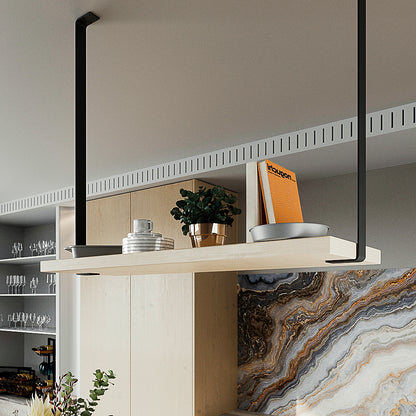 Metal Ceiling Mounted Hanging Shelf: Industrial Floating Shelf Rack, 9 Colors (SOLD INDIVIDUALLY)
