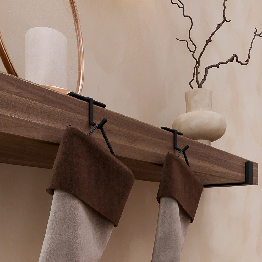 Mantel Hanger Set for Holiday Displays, Stockings Holder