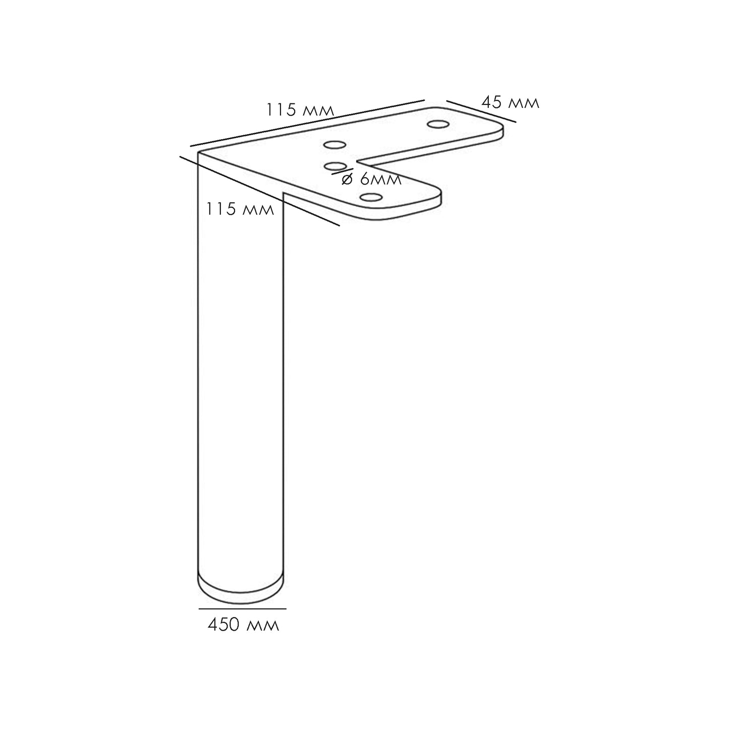 Round furniture legs, cabinet feet for sofa, bed, couch, sideboard plinth feet, metal legs