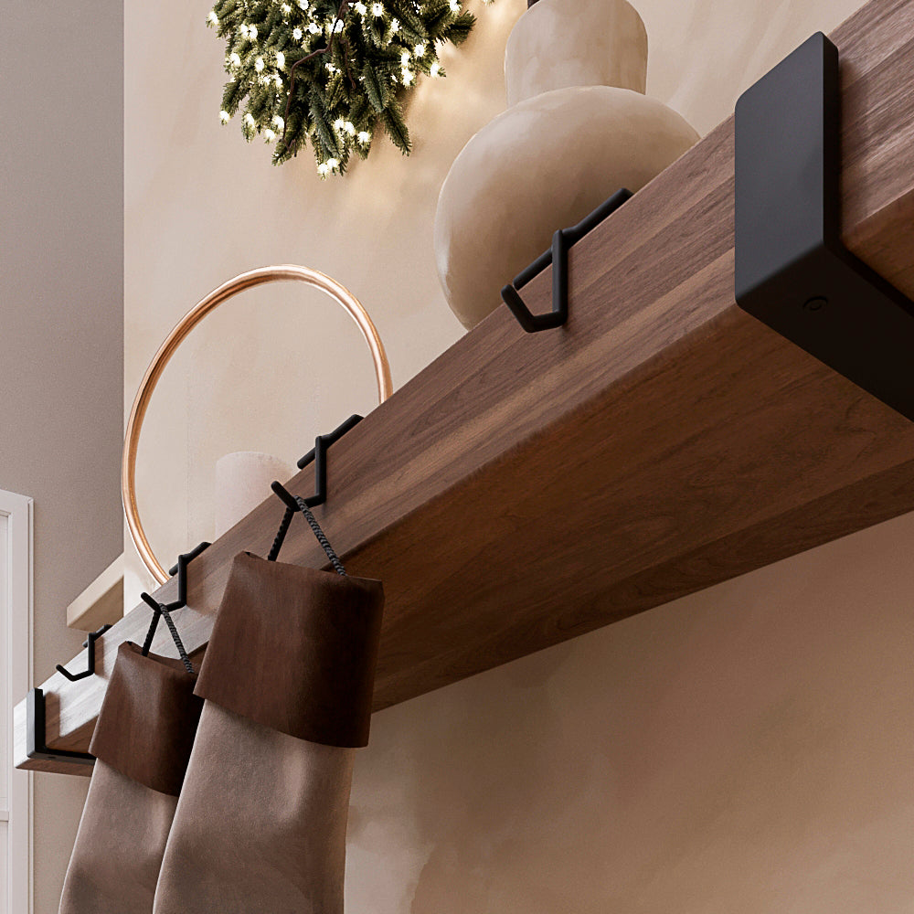 Mantel Hanger Set for Holiday Displays, Stockings Holder