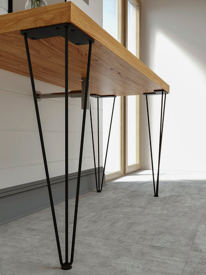 Steel Hairpin Legs 76cm (30”) – Bathroom Vanity & Sink Countertop, Heavy Duty Metal Table Legs
