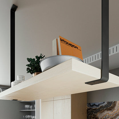 Metal Ceiling Mounted Hanging Shelf: Industrial Floating Shelf Rack, 9 Colors (SOLD INDIVIDUALLY)