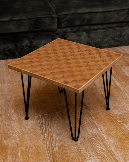 Oak wood Coffee table living room center table small modern coffee table chess like design