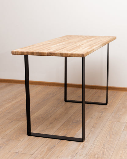 Solid Oak Coffee Table With Metal Legs, Modern Coffee table, Solid Wood, Oil Wax finish, Sleek Design Table, End Table