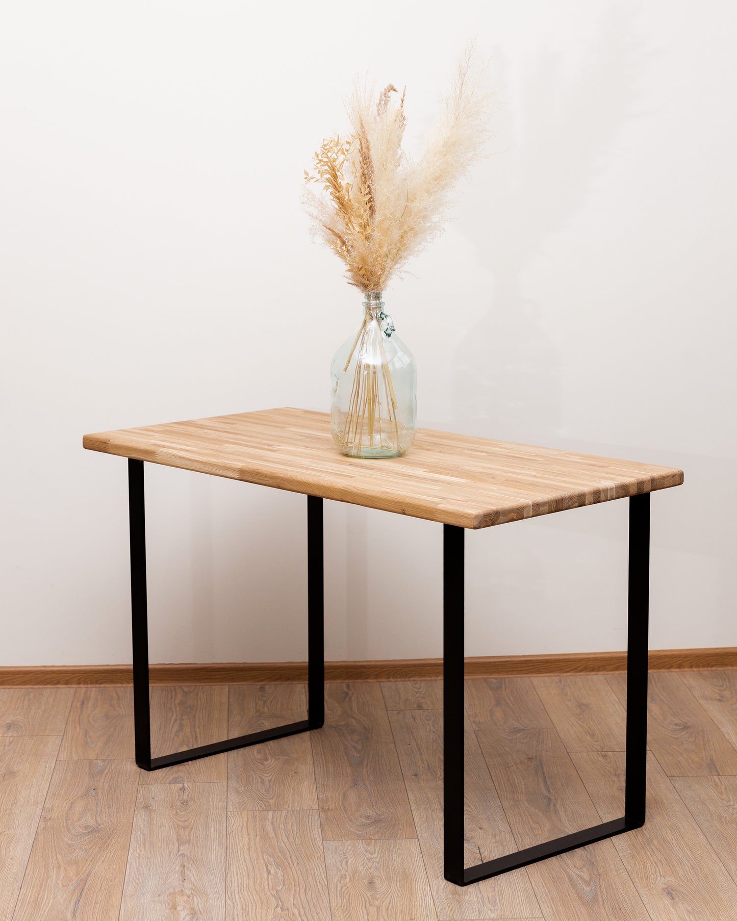 Solid Oak Coffee Table With Metal Legs, Modern Coffee table, Solid Wood, Oil Wax finish, Sleek Design Table, End Table