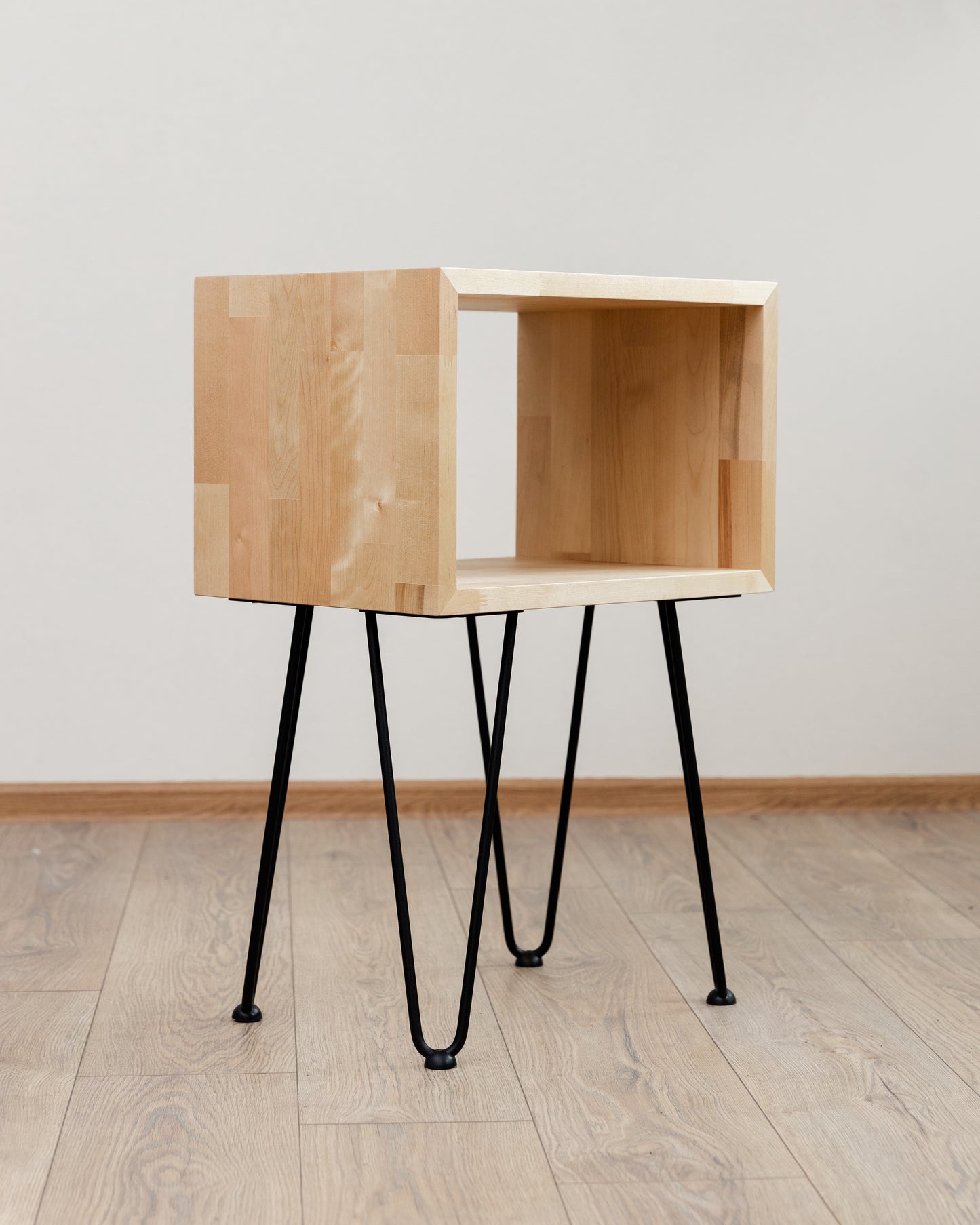 Modern Bedside Table, Nightstand Bedroom With Hairpin Legs