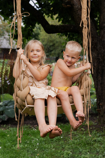 Braided Indoor Swing Adult, Toddler, Baby Luxury Swing Seat Wedding Decorations ,wooden swing,  outdoor swing, cotton swing