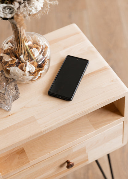 Modern Bedside Table, Nightstand Bedroom With Hairpin Legs