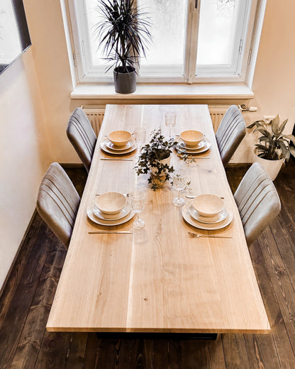 Modern Oak Wood Dining Table