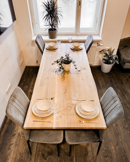 Modern Oak Wood Dining Table