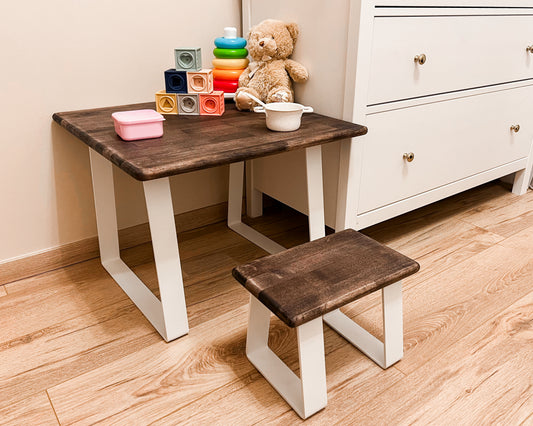 Kids Table And Chair Set 2 in 1 Made From Birch Wood