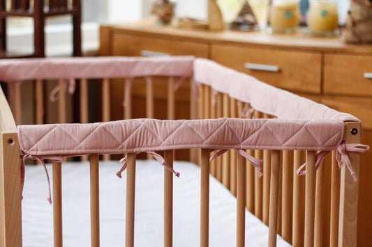 Flax linen nursery, Linen rail, cover Crib, Rail Cover, Baby Teething Guard Padded Protector Set