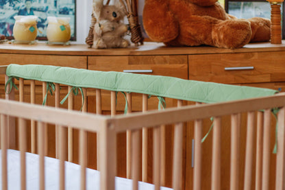 Flax linen nursery, Linen rail, cover Crib, Rail Cover, Baby Teething Guard Padded Protector Set