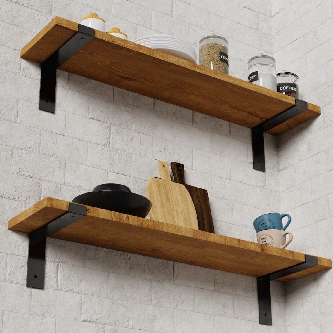 Heavy Duty Shelf Bracket Metal Shelf Supports 2pcs