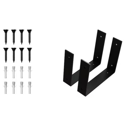 Metal Heavy Duty Brackets For Shelving Set of 2 Iron Sturdy Floating Brackets industrial bracelet - FREYO