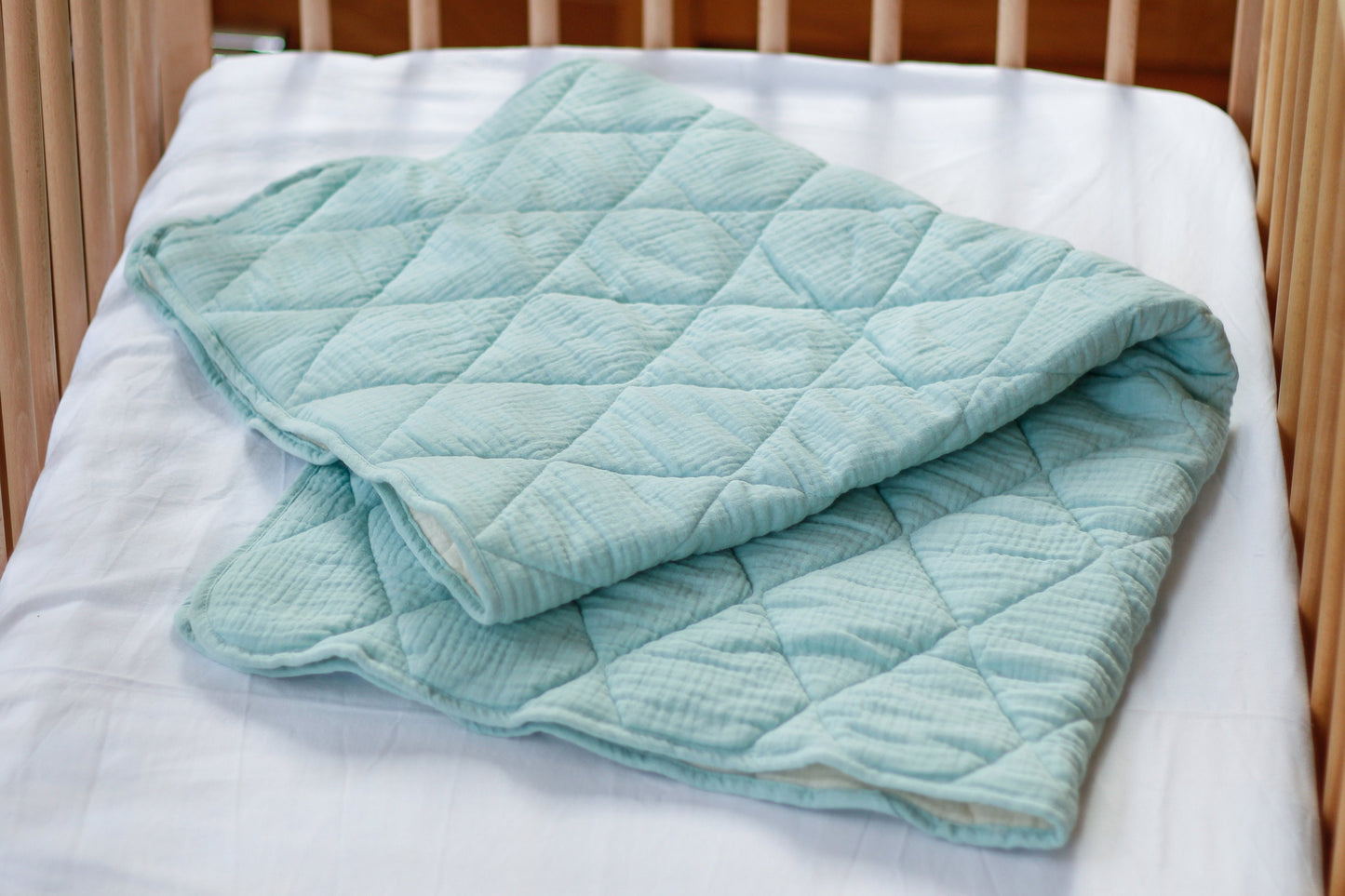 Baby Organic Quilted Muslin Warm Blanket baby Receiving Blanket new born blanket