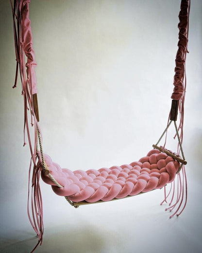 Braided Swing Indoor Swing Adult, Wedding Decorations, Toddler, Baby Seat, wooden swing,  outdoor swing, cotton swing