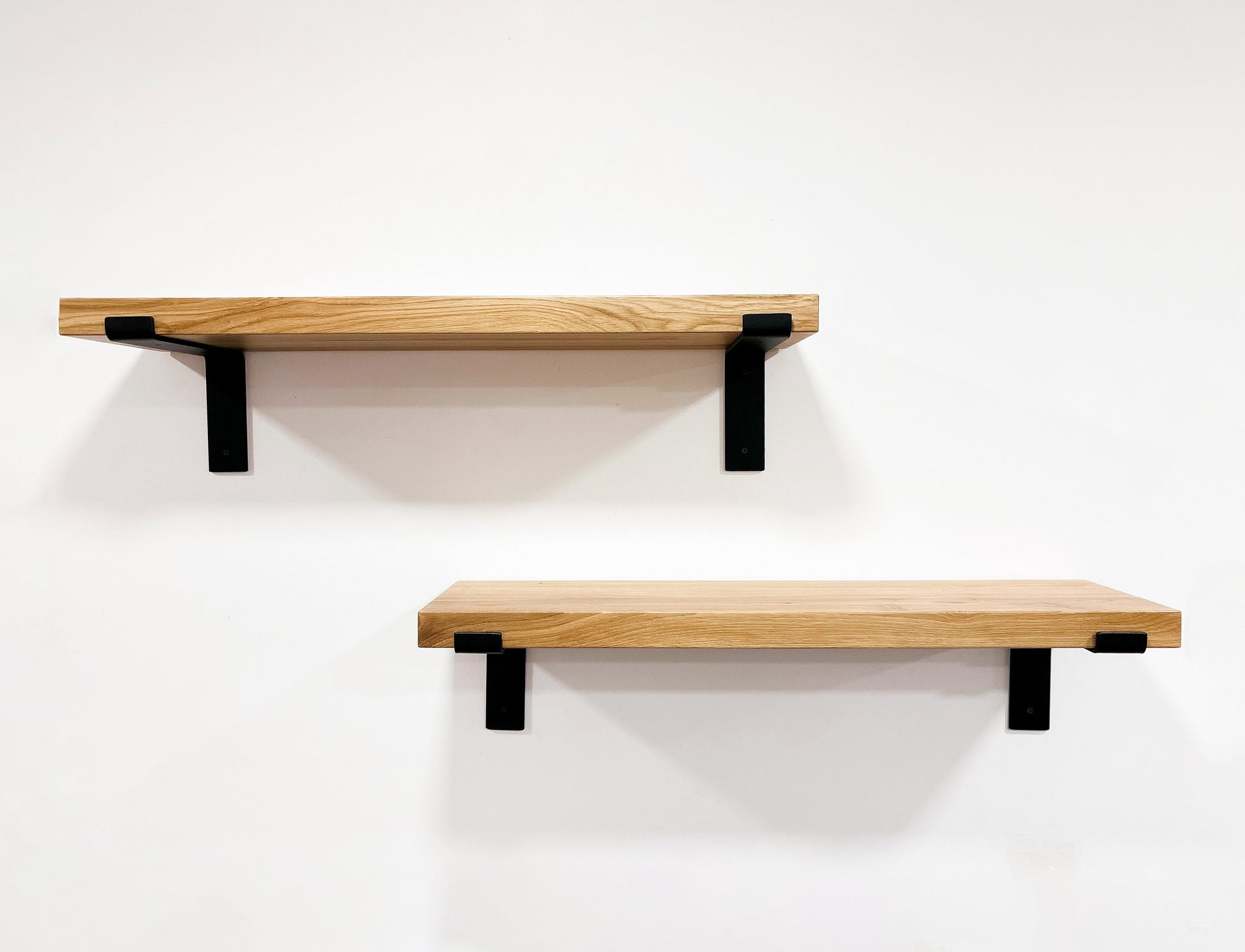 Solid Oak Wood Mounted Shelf With Brackets For Kitchen Bathroom Living RoomHeavy Duty Shelf - FREYO